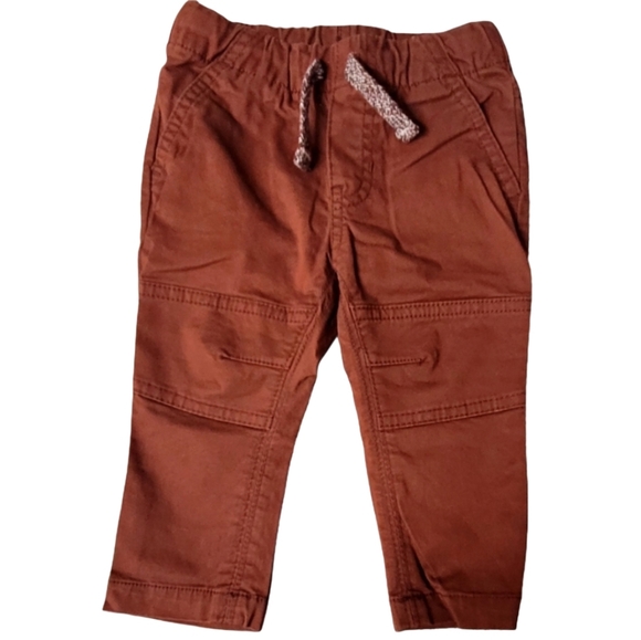 Cat & Jack Baby Boy Burnt Orange Skinny Fit Joggers size 12 months - Picture 2 of 9